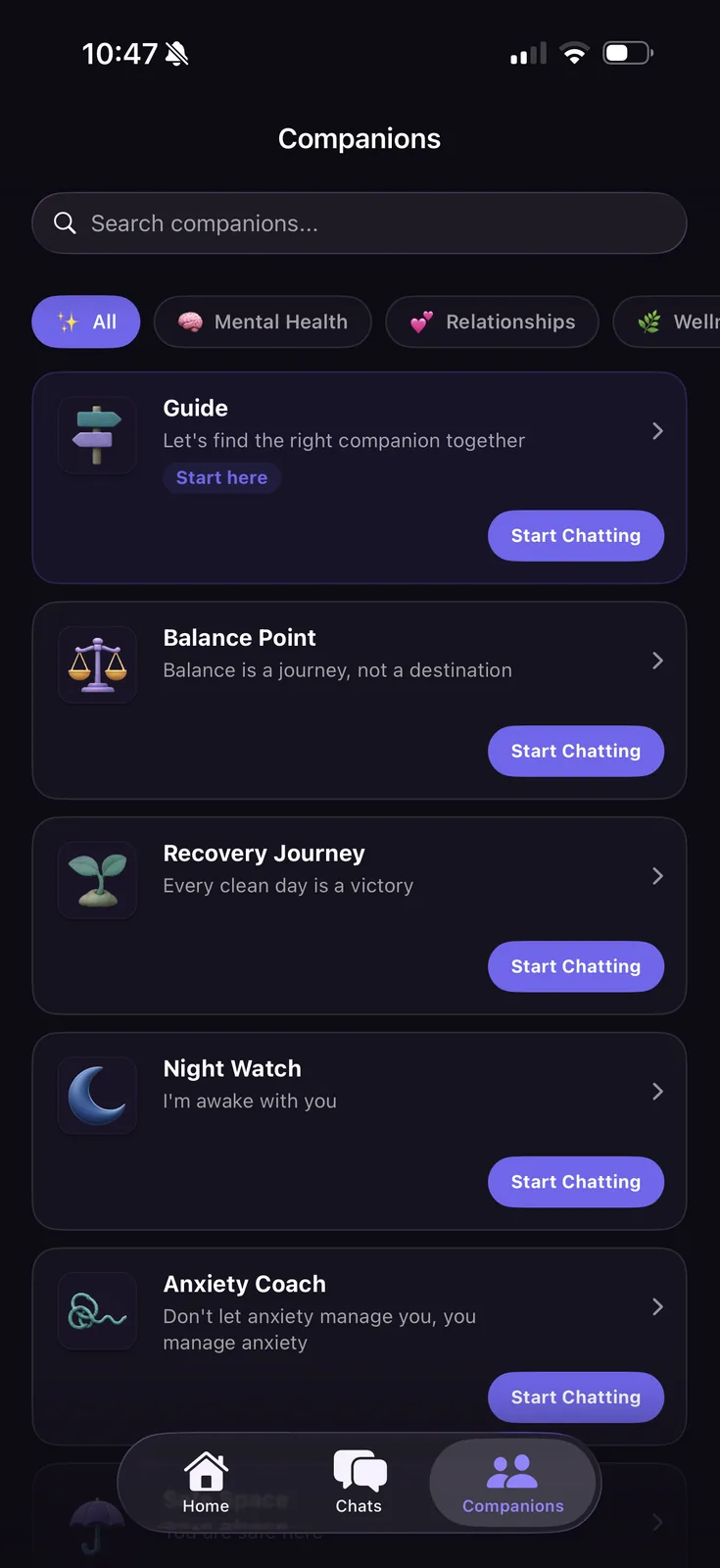 List of ChatwithX chat companions