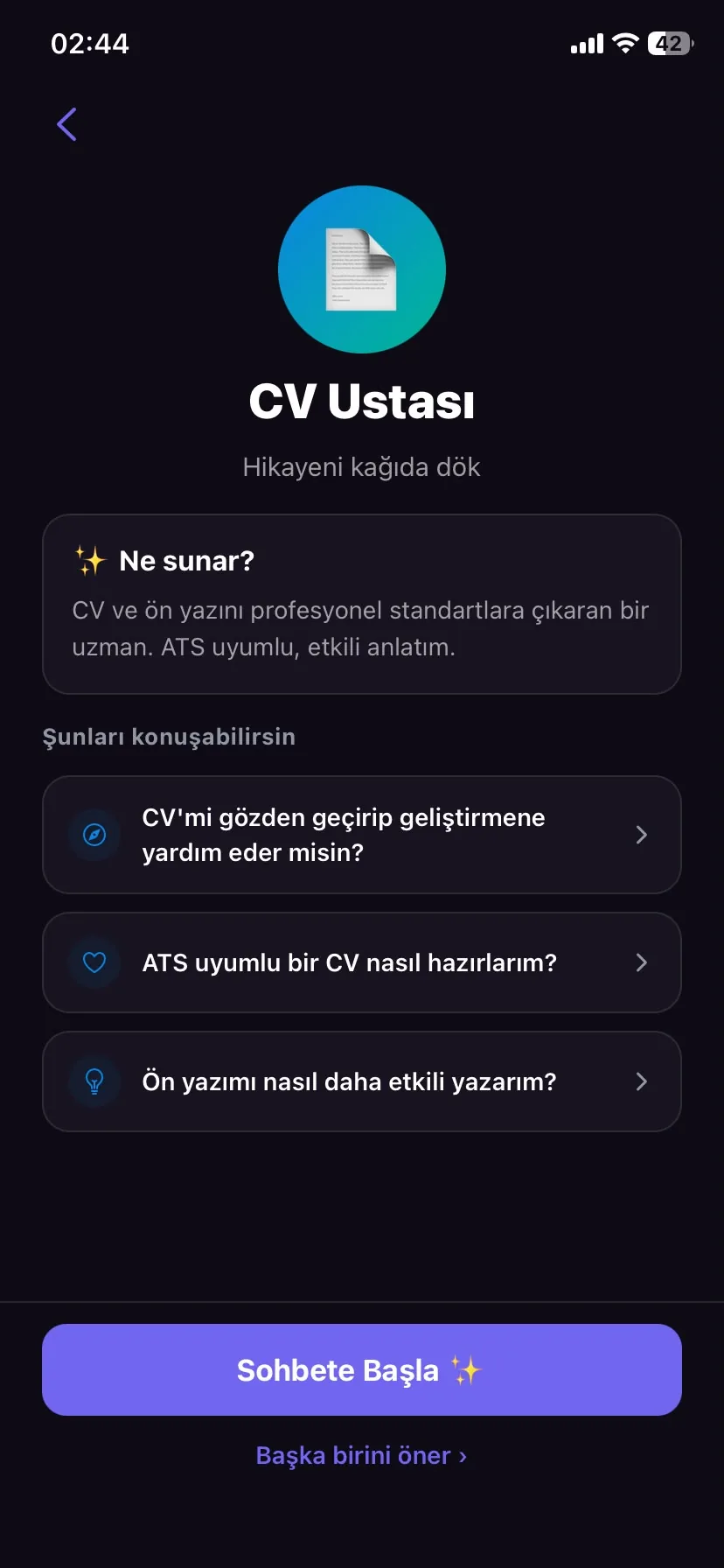 Görsel ve bağlantı paylaşımını gösteren ChatwithX uygulama ekranı