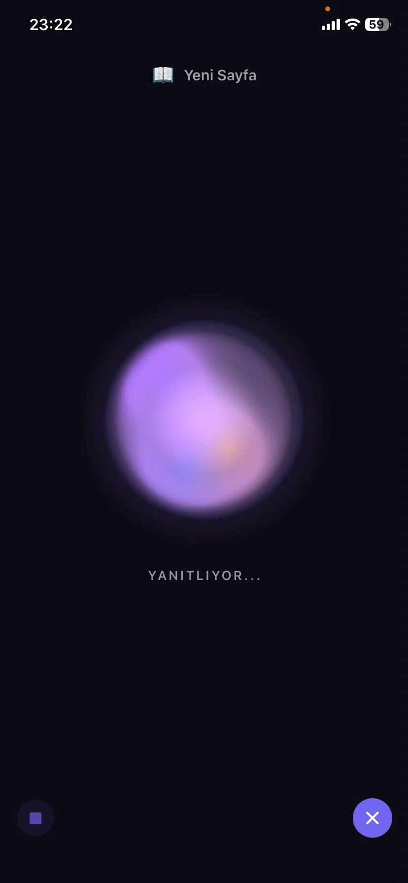 ChatwithX sesli sohbette yanıtlıyor ekranı